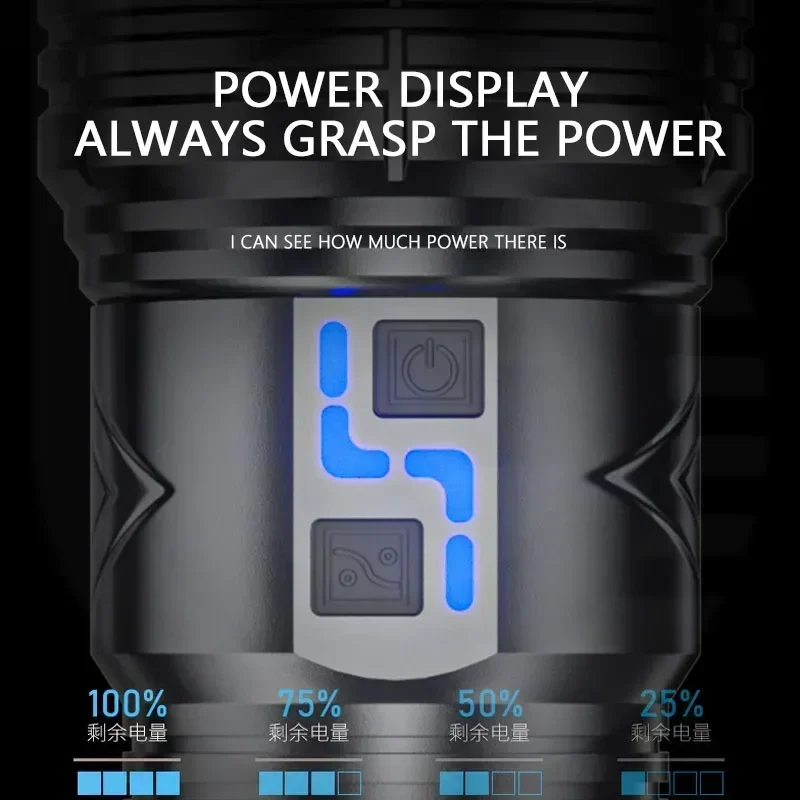 99000000LM 슈퍼 브라이트 LED 손전등 100 - Outdoor Lighting Black 리뷰 및 가격